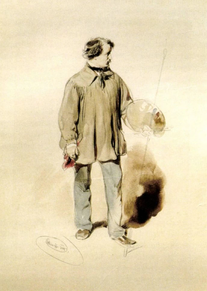 Ritratto di József Borsos 1847 - Hansági Múzeum